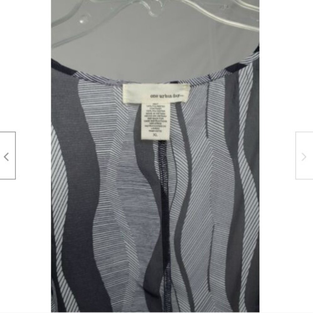 One Urban Day Navy Blue Boho Fringe Kimono Vest XL - Picture 5 of 5